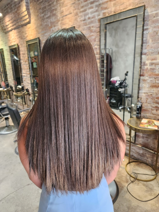 After keratin treatment