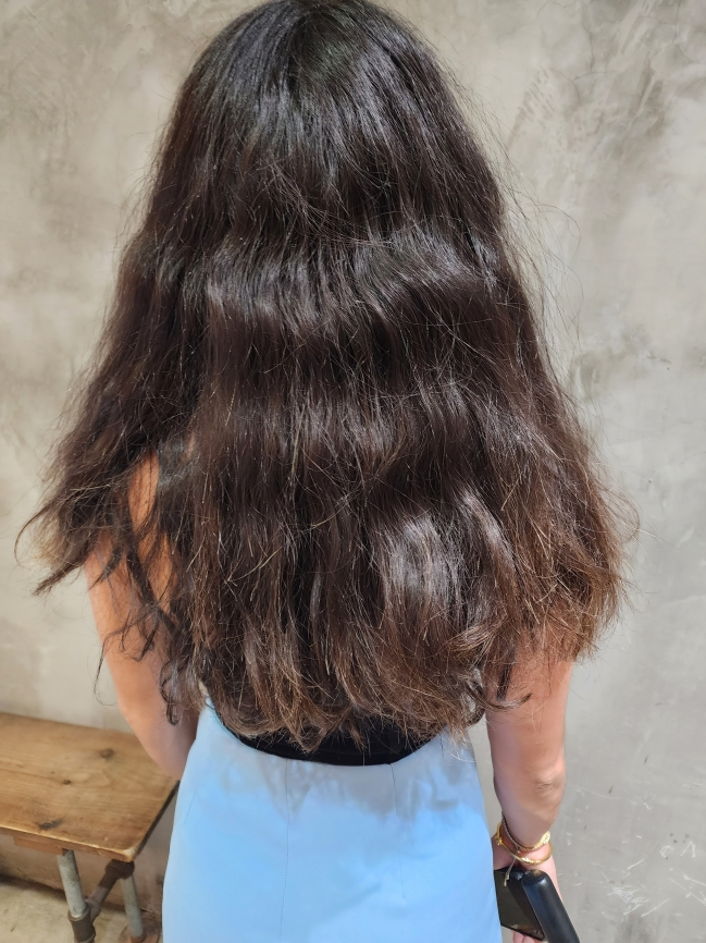 Before keratin treatment