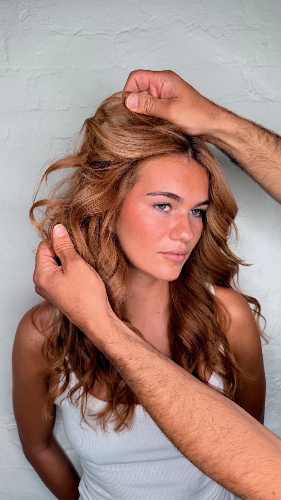 Vibrant hair showcasing certified organic color